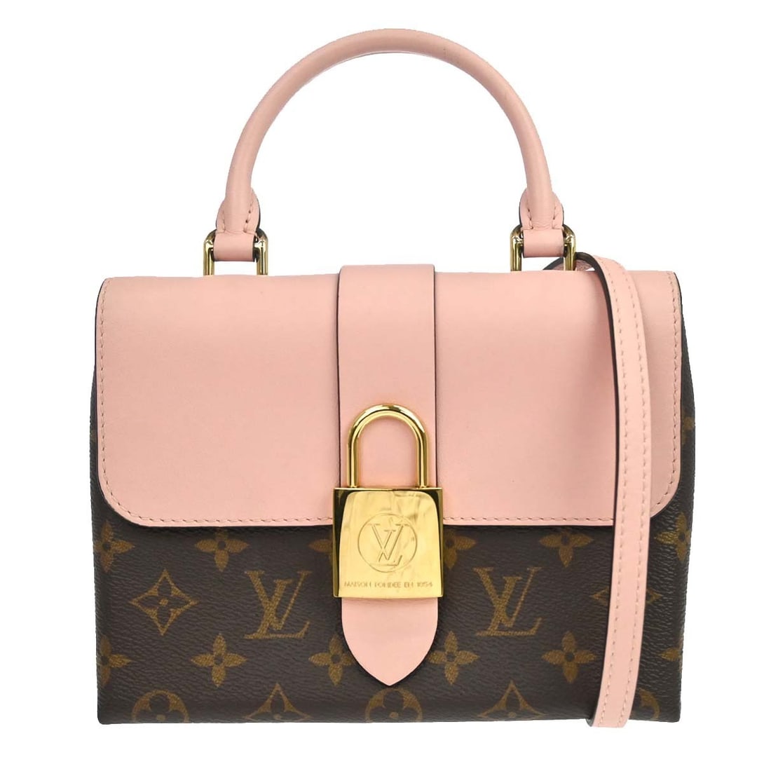 Louis Vuitton Locky BB Brown Canvas Handbag: Louis Vuitton Locky BB Brown Canvas Handbag Louis Vuitton Locky BB handbag in brown canvas with leather trim. Made in France, this piece is presented in good condition with noted wear including dirt a