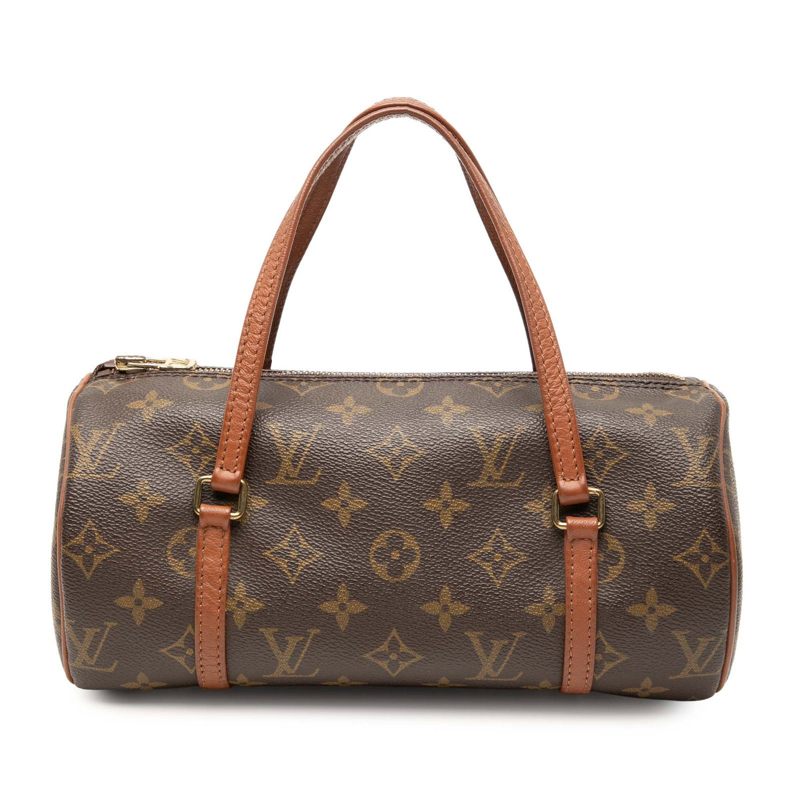Louis Vuitton Papillon 26 Monogram Canvas Brown Bag: Louis Vuitton Papillon 26 Monogram Canvas Brown Bag This Louis Vuitton Monogram Papillon 26 features the iconic monogram canvas with leather trim, flat leather handles, and a top zip closure. The bag 