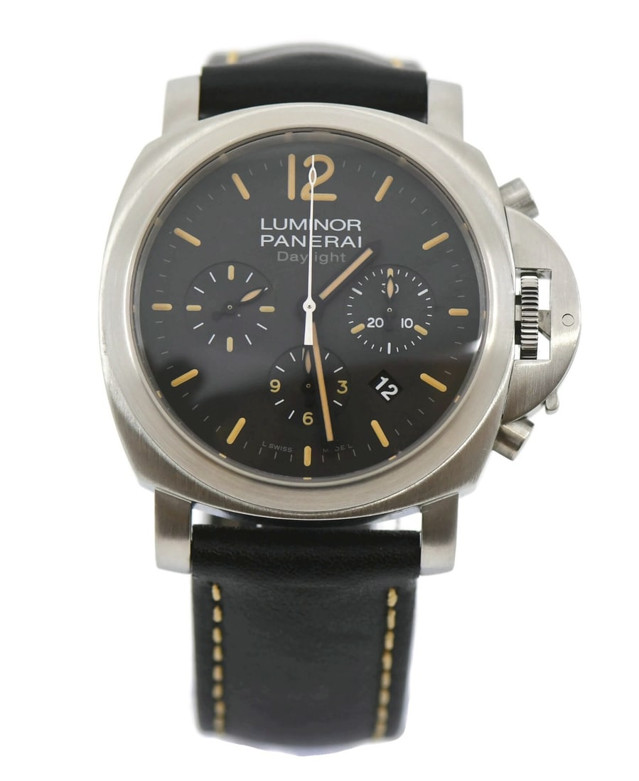 Panerai Luminor Daylight PAM00356 Chronograph Steel Men's Watch With Box and Papers (1 of 5)