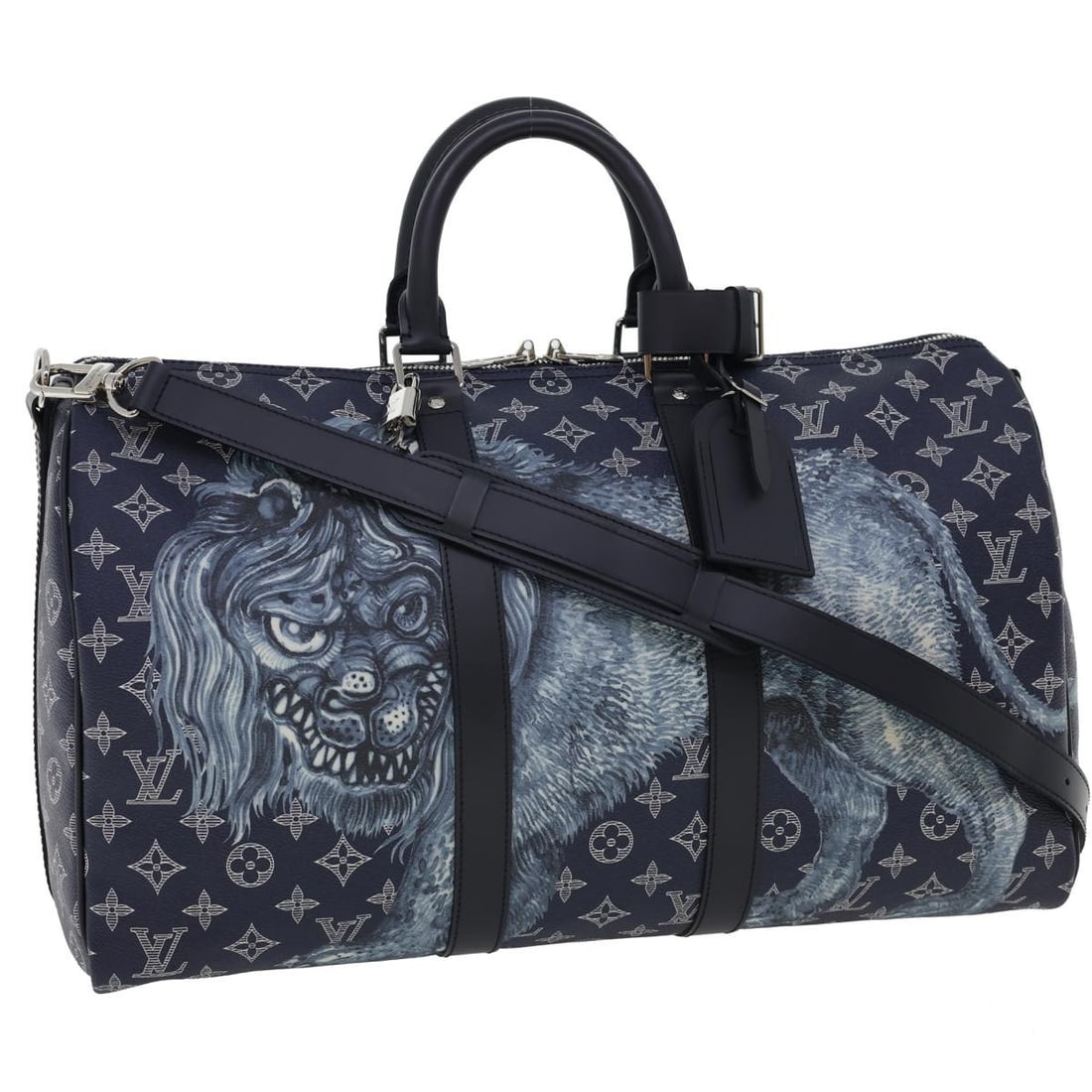 Louis Vuitton M54129 Keepall Bandouliere 45 Monogram Canvas Boston Bag: Louis Vuitton M54129 Keepall Bandouliere 45 Monogram Canvas Boston Bag Louis Vuitton Keepall Bandouliere 45 Boston bag in Monogram Canvas with a navy exterior. Made in France, this women's bag is iden
