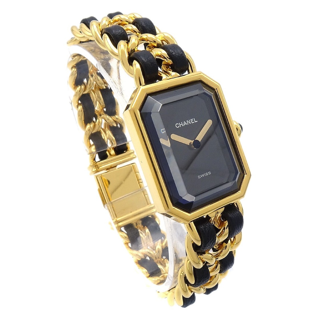 Chanel Premiere Quartz Wristwatch Black Gold Luxury Style: Chanel Premiere Quartz Wristwatch Black Gold Luxury Style Elevate your style with the Chanel Premiere Watch, a perfect blend of elegance and luxury. This classic wristwatch, manufactured between 1980 