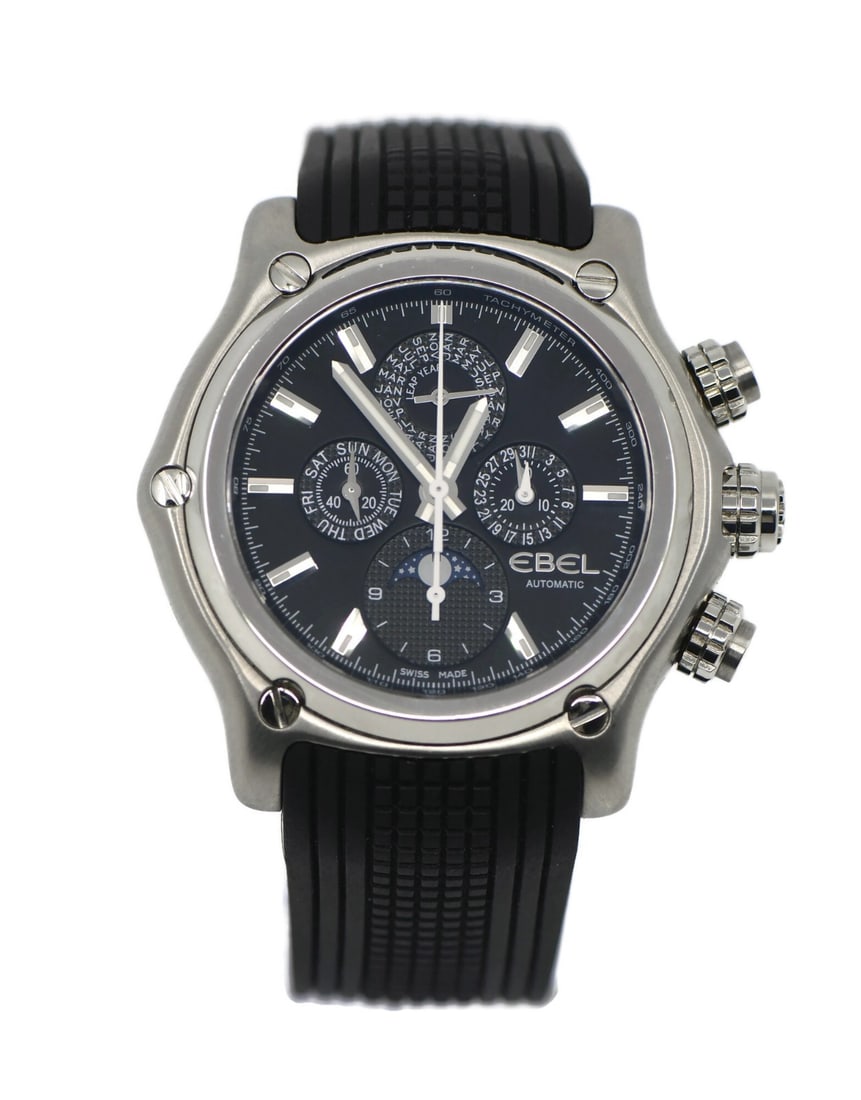 EBEL 1911 Perpetual Calendar Automatic Stainless Steel Watch E9288L70 with Box and Papers (1 of 5)