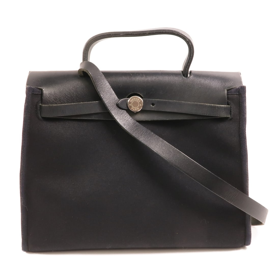 Hermes Herbag 31 canvas 2-way shoulder bag noir black PHW (1 of 18)