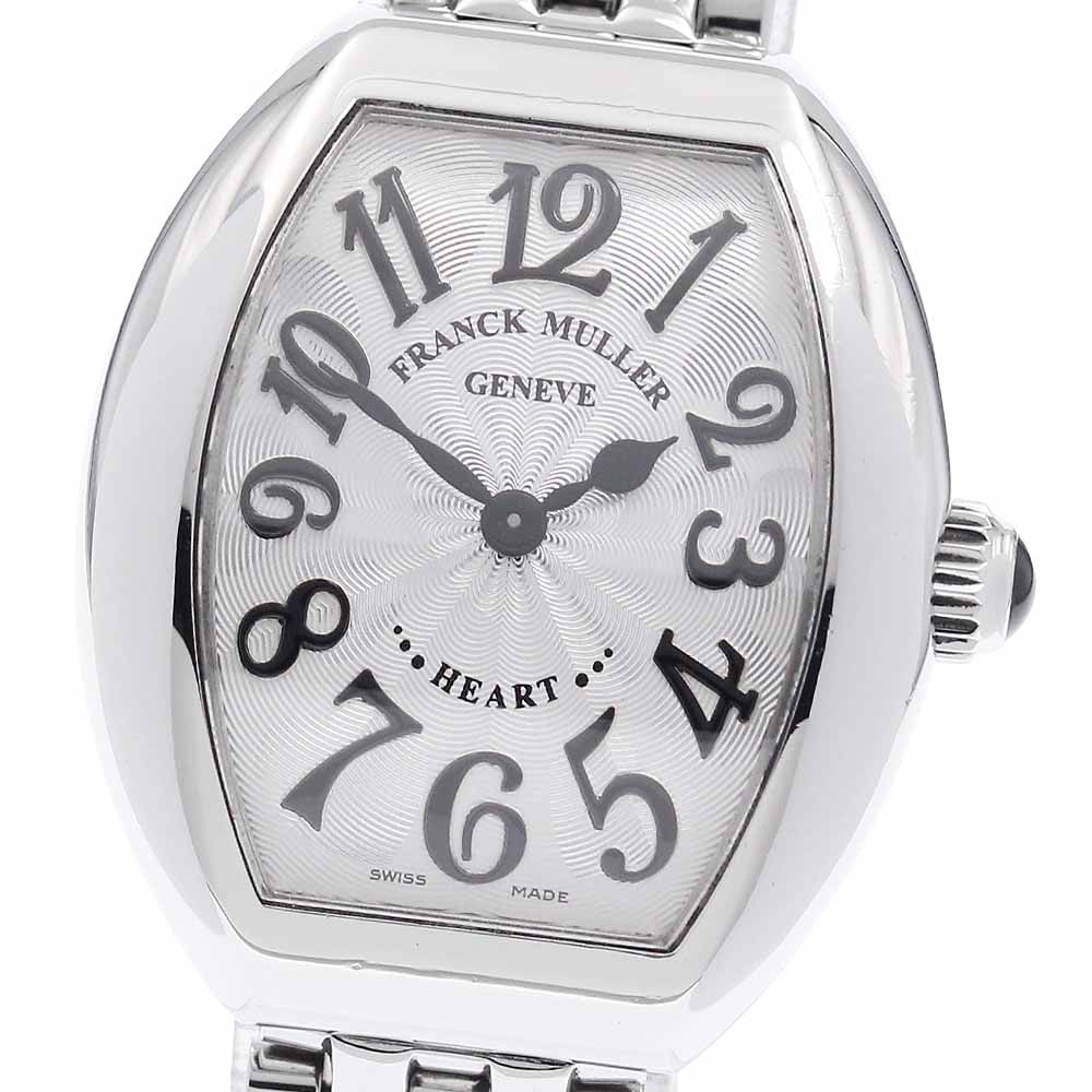 Franck Muller Heart to Heart 5002SQZ womens quartz wristwatch: Franck Muller Heart to Heart 5002SQZ womens quartz wristwatch Pre-owned Franck Muller Heart to Heart women's wristwatch with quartz movement and a stainless steel case and bracelet. The watch has a si