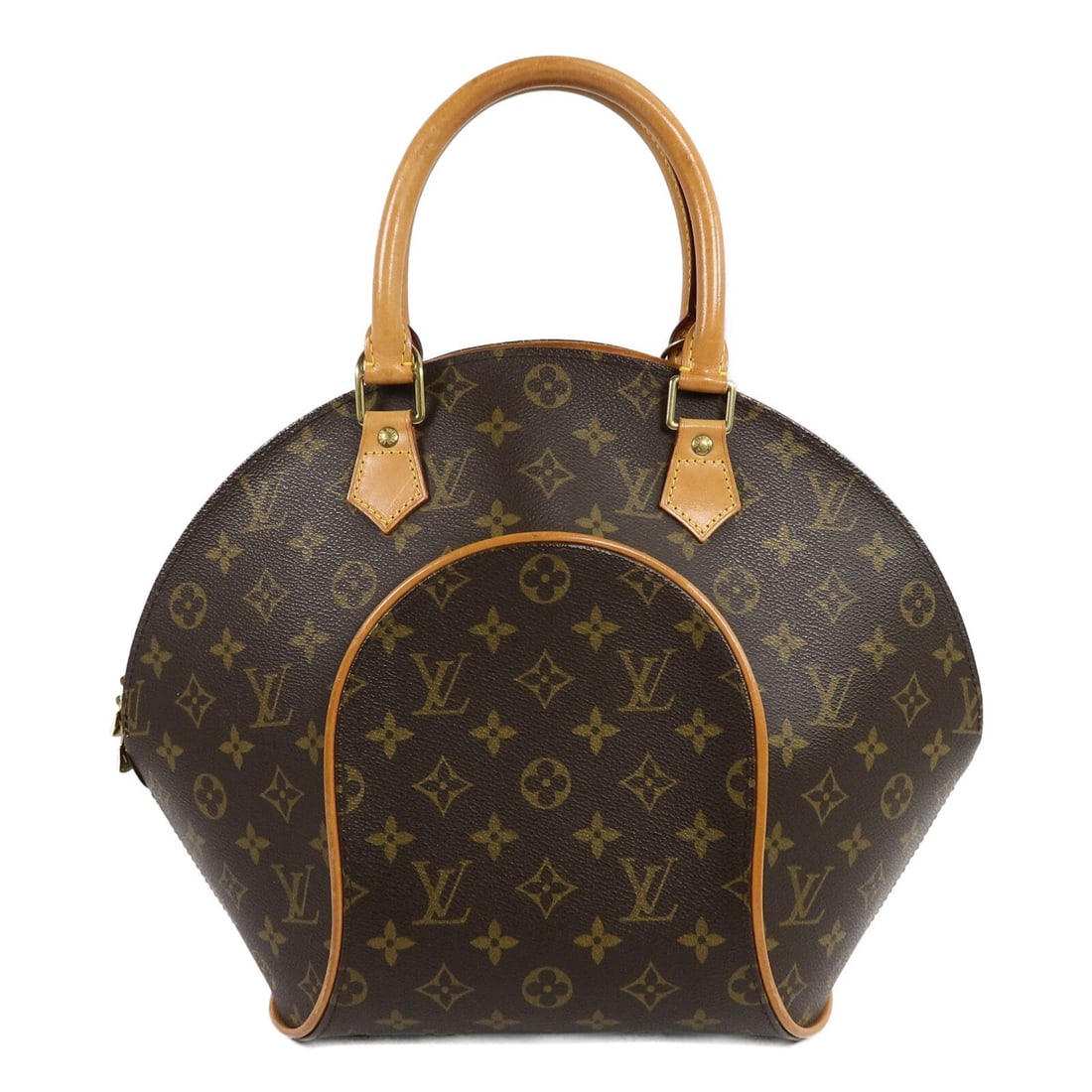 Louis Vuitton Ellipse MM Monogram Handbag M51126 Brown: Louis Vuitton Ellipse MM Monogram Handbag M51126 Brown Louis Vuitton Ellipse MM handbag in brown Monogram PVC coated canvas. This women's handbag features a structured silhouette, top handles, and an 
