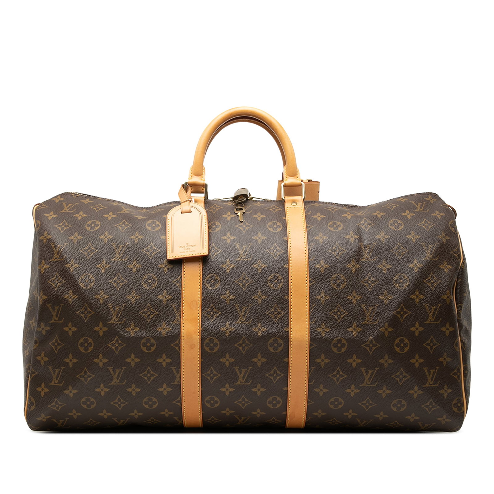 Louis Vuitton Keepall 55 Brown Monogram Canvas Travel Bag (1 of 8)