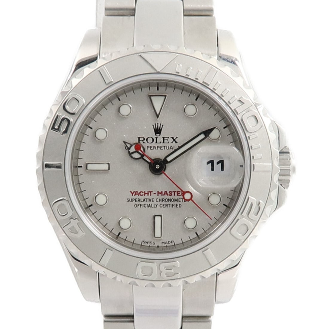 Rolex 169622 Yacht Master ladies automatic stainless steel watch gray: Rolex 169622 Yacht Master ladies automatic stainless steel watch gray Automatic ladies' watch identified as a Rolex Yacht Master, model 169622 (2002), in stainless steel with a gray finish. It
