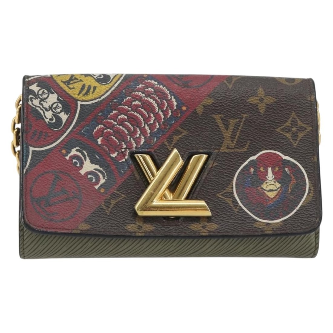 Louis Vuitton Twist Multicolor Canvas Shoulder Bag: Louis Vuitton Twist Multicolor Canvas Shoulder Bag Louis Vuitton Twist bag in multicolour canvas with a compact silhouette and made in France. This pre-owned piece is in good condition, showing light 
