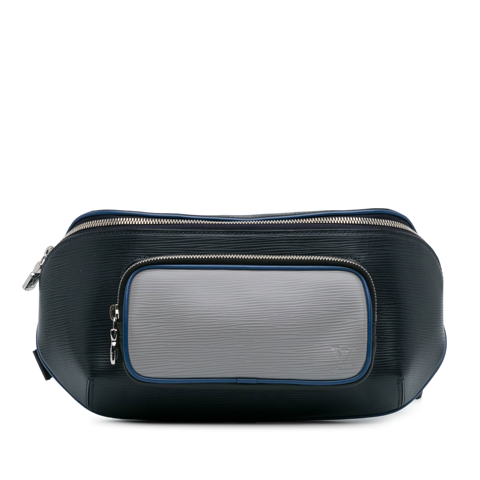Louis Vuitton Epi Damier Graphite Bumbag Blue Leather: Louis Vuitton Epi Damier Graphite Bumbag Blue Leather The Louis Vuitton Epi Damier Graphite Bumbag is a stylish accessory crafted from a combination of epi leather and damier graphite canvas. It featu