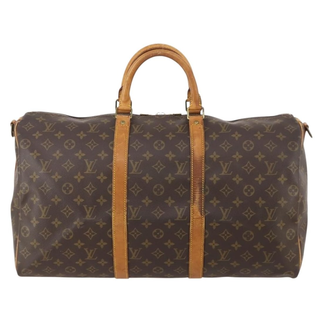 Louis Vuitton Keepall Bandouliere travel bag monogram canvas: Louis Vuitton Keepall Bandouliere travel bag monogram canvas Louis Vuitton Keepall Bandouliere in monogram canvas. This unisex bag is made in France and presented in fair condition with visible wear t