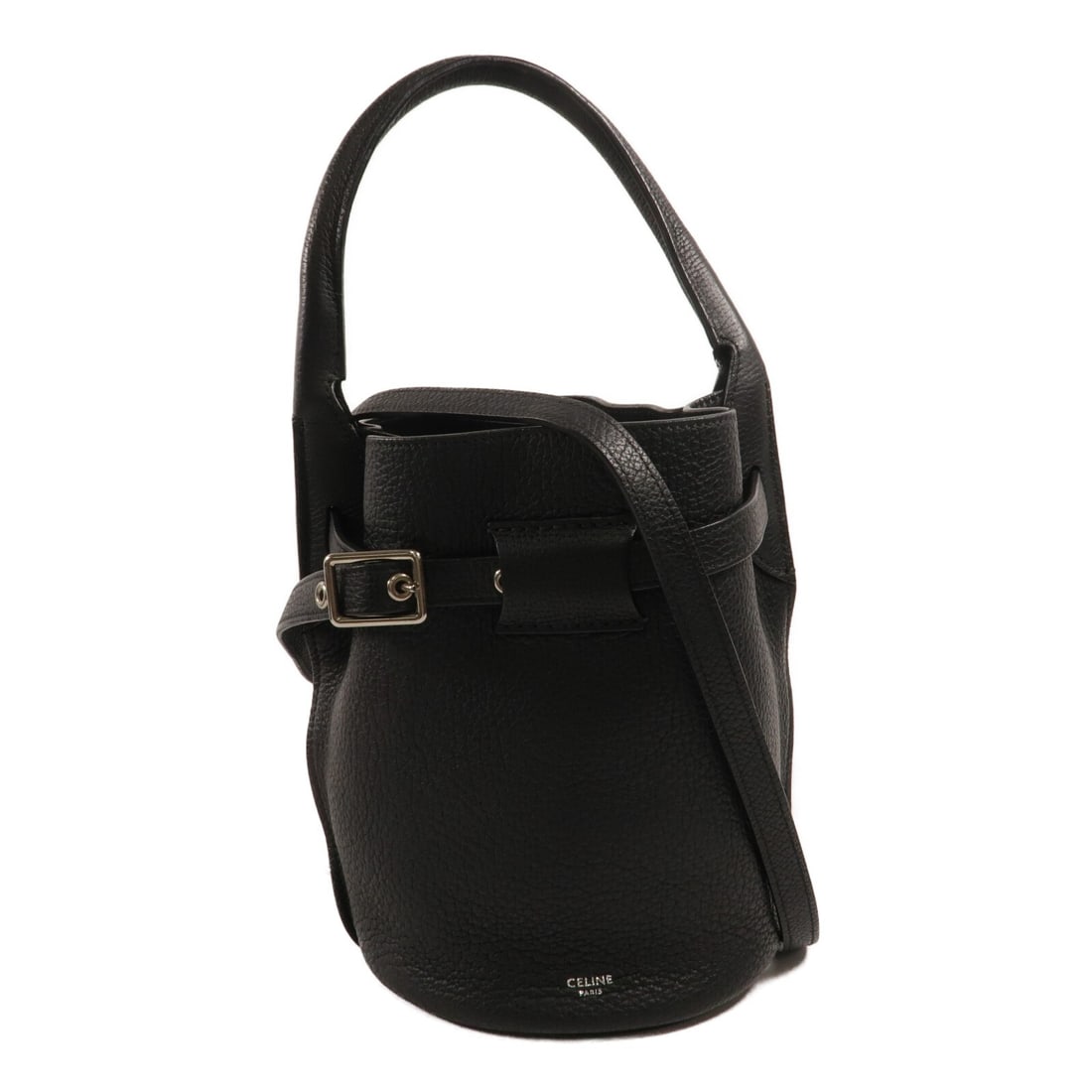 CELINE Big Bag Nano Bucket calfskin 2way shoulder bag black 187243A4U: CELINE Big Bag Nano Bucket calfskin 2way shoulder bag black 187243A4U Celine Big Bag Nano Bucket 2-way shoulder bag in black calfskin leather. This women's bag features a structured bucket silhouette 