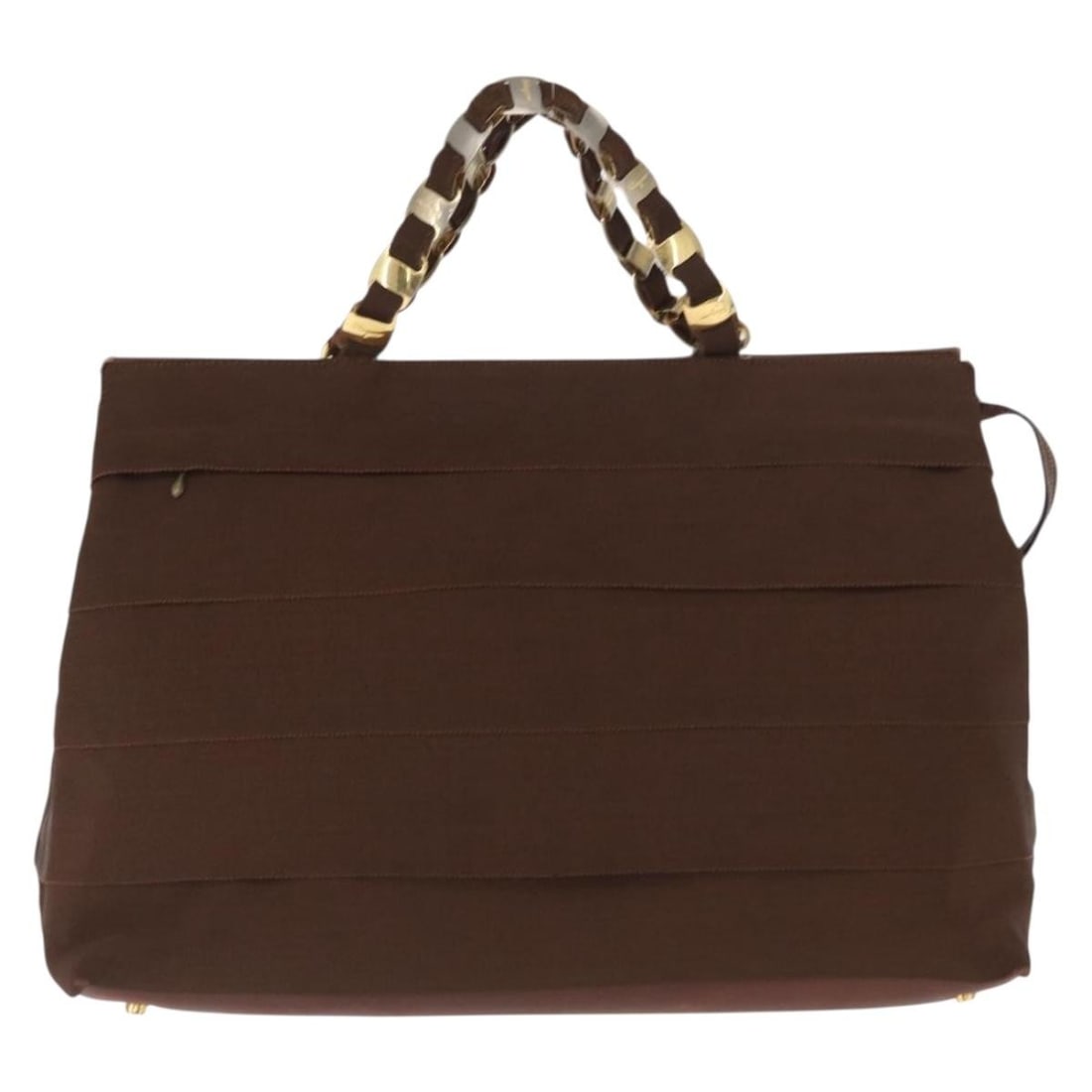 Brown Canvas Vala Tote Bag by Salvatore Ferragamo 39cm by 28cm by 12cm: Brown Canvas Vala Tote Bag by Salvatore Ferragamo 39cm by 28cm by 12cm This Salvatore Ferragamo Vala tote is crafted from brown canvas, featuring a spacious design suitable for female users. The bag s