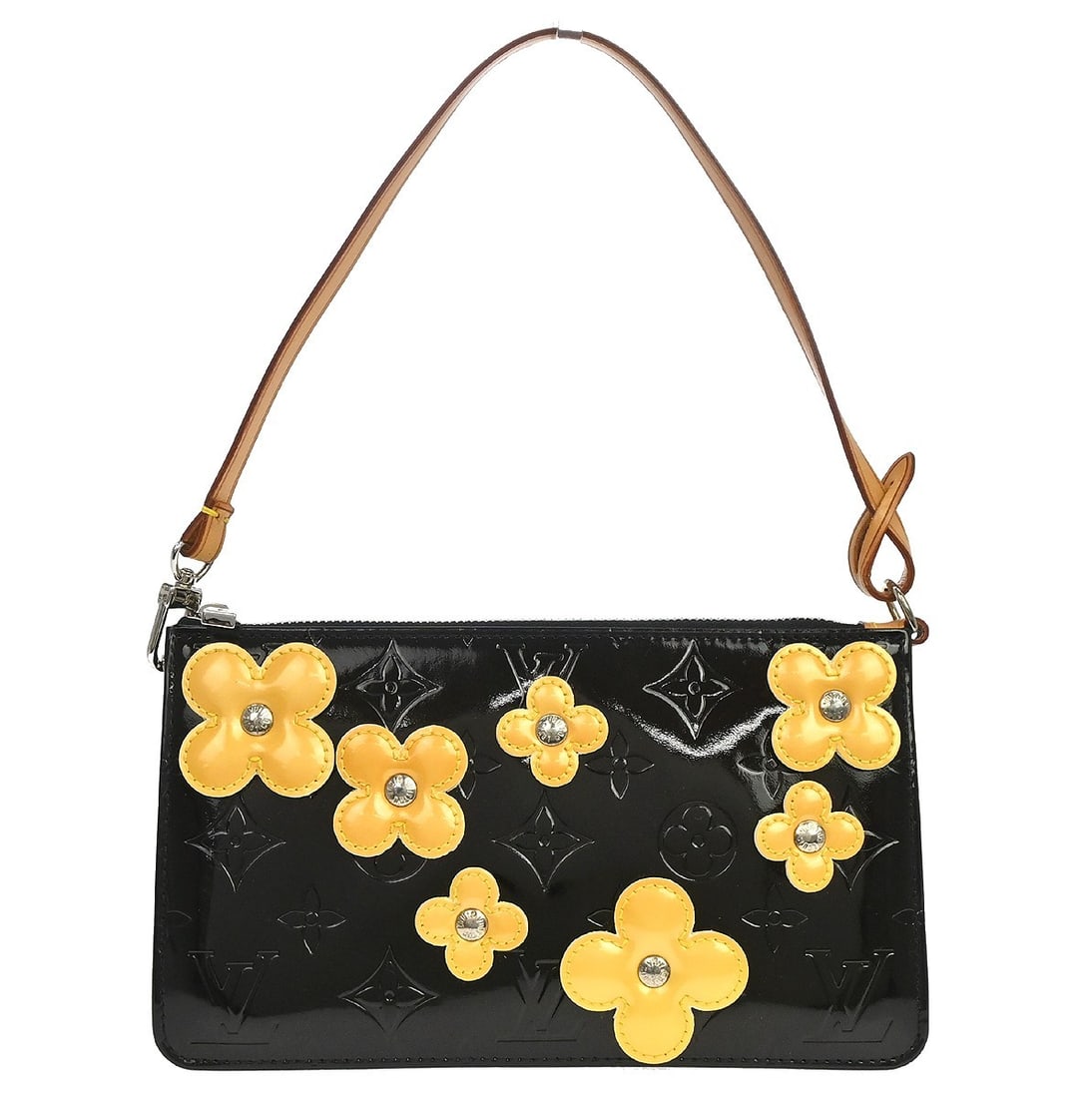 Louis Vuitton Lexington Vernis patent leather top handle bag black M92245: Louis Vuitton Lexington Vernis patent leather top handle bag black M92245 Vintage Louis Vuitton Lexington handbag in black Monogram Vernis patent leather with leather trim and a top handle. This small