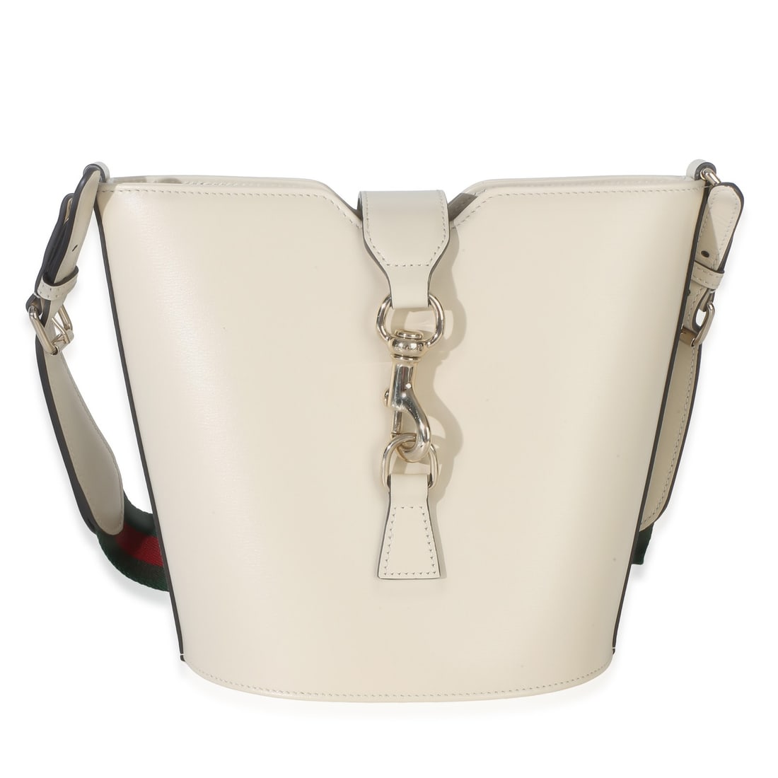Gucci Ophidia Mini Bucket Bag White Leather Web Stripe (1 of 9)