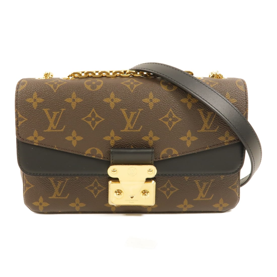 Louis Vuitton Marceau M46126 Monogram Shoulder Bag Brown Black: Louis Vuitton Marceau M46126 Monogram Shoulder Bag Brown Black Louis Vuitton Marceau shoulder bag in brown and black Monogram PVC coated canvas. This women's shoulder bag features a flap design with e