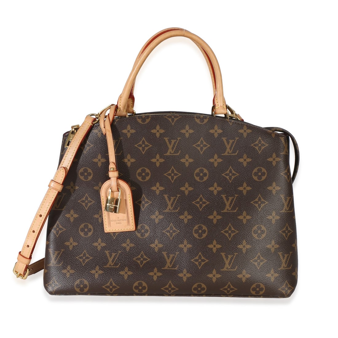 Louis Vuitton Grand Palais Monogram Canvas Shoulder Bag: Louis Vuitton Grand Palais Monogram Canvas Shoulder Bag This Louis Vuitton Grand Palais shoulder bag is crafted from brown monogram canvas with gold-tone hardware and features both top handles and a s