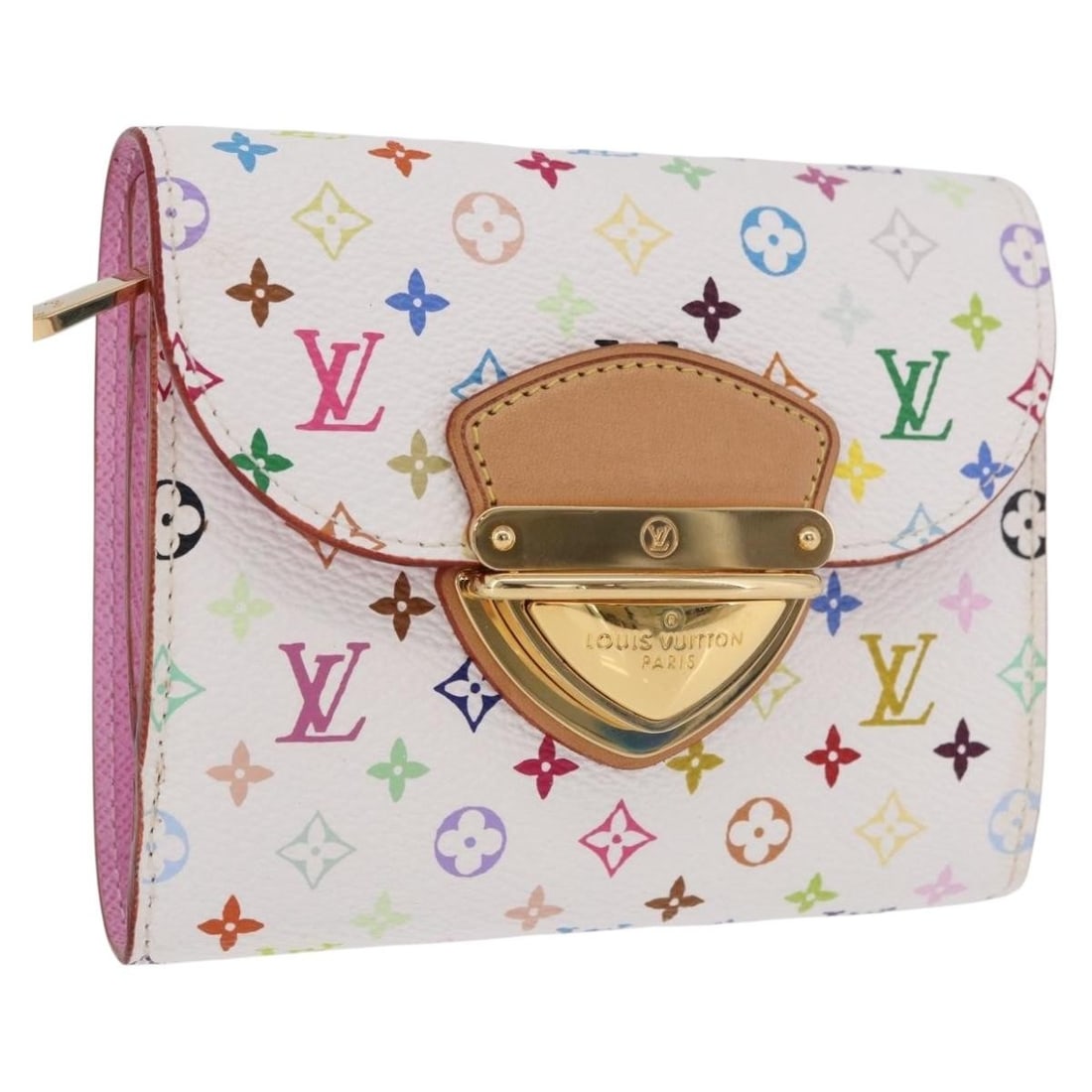 Louis Vuitton Portefeuille Joy M60281 bifold wallet white Monogram Multicolor (1 of 18)