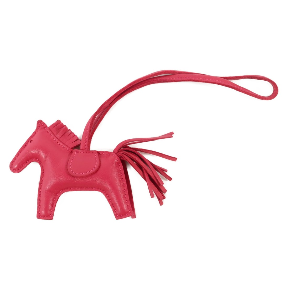 HERMES Rodeo PM Milo lambskin bag charm Rose Mexico (1 of 9)