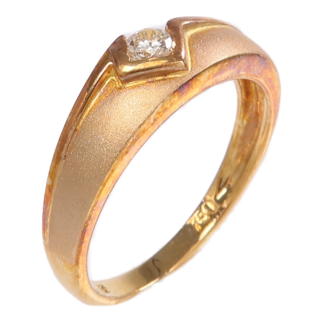 18K Yellow Gold Diamond Ring Women's Size 6.5: 18K Yellow Gold Diamond Ring Women's Size 6.5 This women's ring features a diamond set in 18K yellow gold. It is designed in a classic style and is a US size 6.5. The item shows reasonable wear and te