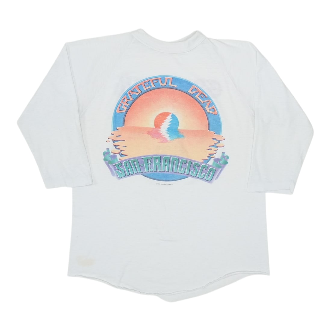 Vintage Grateful Dead 1983 Spring Tour White Jersey Tee (1 of 5)