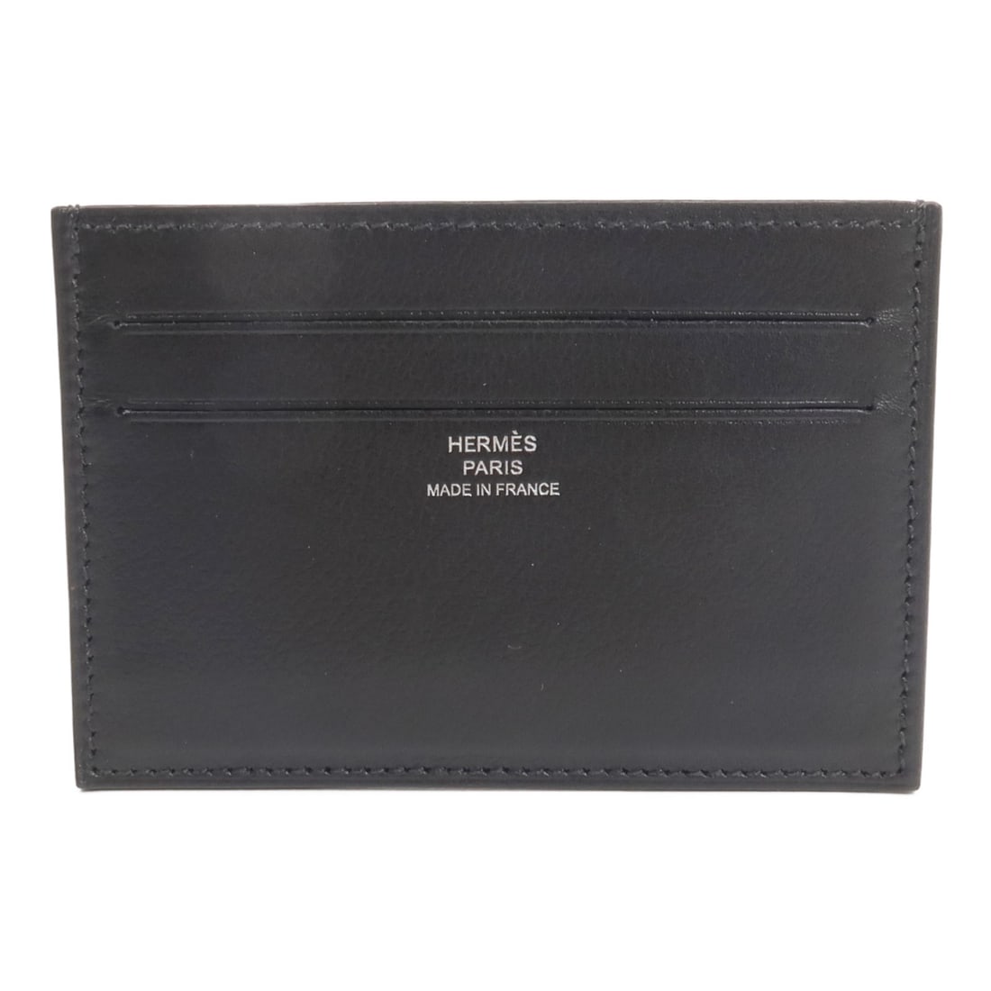 Hermes Citizen Twill Evergrain Calfskin Card Case Noir: Hermes Citizen Twill Evergrain Calfskin Card Case Noir Hermes Citizen Twill card holder in Noir black, crafted in Evergrain and calfskin. This unisex card case features a slim profile with four card s