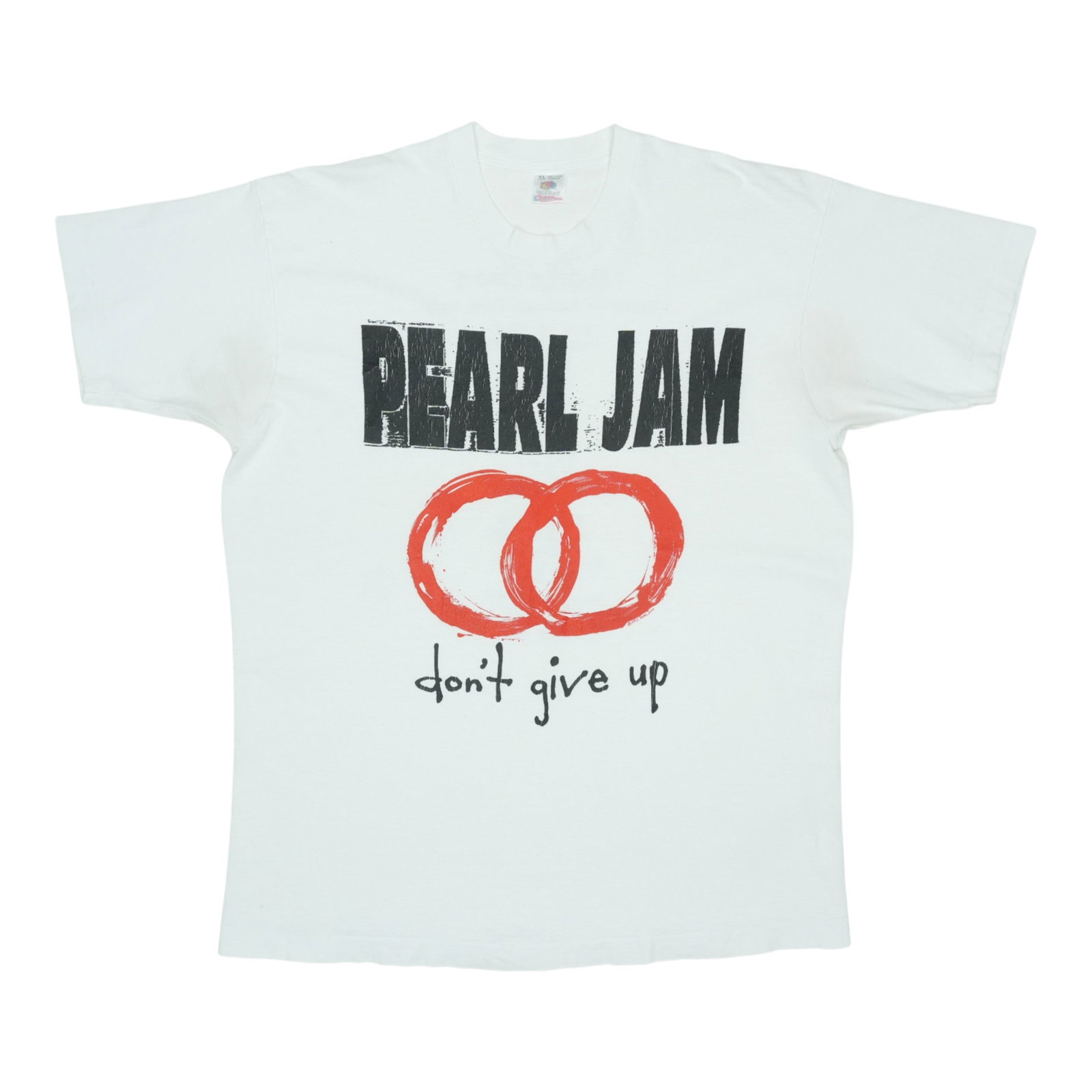 Pearl Jam 1992 Never Give Up Hope white XL vintage tour shirt: Pearl Jam 1992 Never Give Up Hope white XL vintage tour shirt Authentic original vintage 1992 Pearl Jam Never Give Up Hope tour shirt with front and back graphics. This white 100% cotton T-shirt is ta