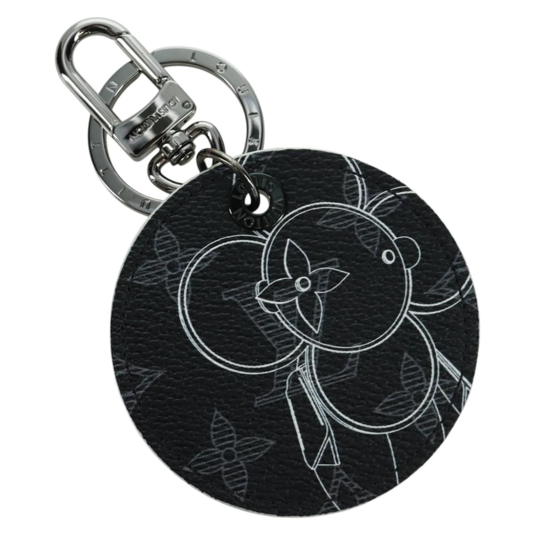 Monogram Eclipse Canvas Vivienne Charm MP1993 by Louis Vuitton: Monogram Eclipse Canvas Vivienne Charm MP1993 by Louis Vuitton This Louis Vuitton Monogram Eclipse Porte Cles Vivienne Charm features the iconic Monogram Eclipse canvas in a stylish and versatile desi
