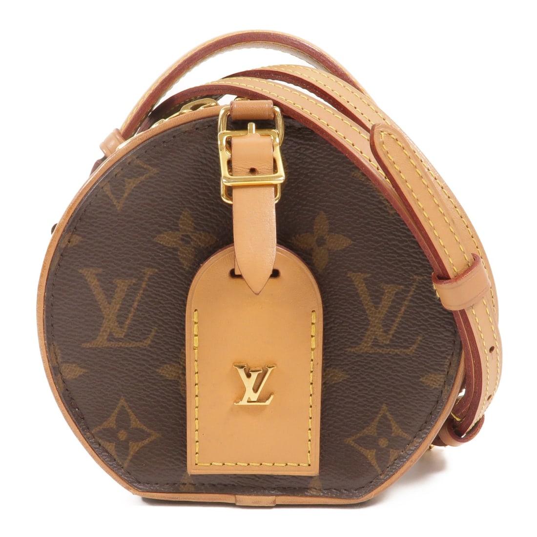 Louis Vuitton Mini Boite Chapeau Monogram 2 Way Shoulder Bag M83575: Louis Vuitton Mini Boite Chapeau Monogram 2 Way Shoulder Bag M83575 A Louis Vuitton Mini Boite Chapeau 2 Way Shoulder Bag, model M83575, in brown Monogram and PVC coated canvas. This women's bag is a 
