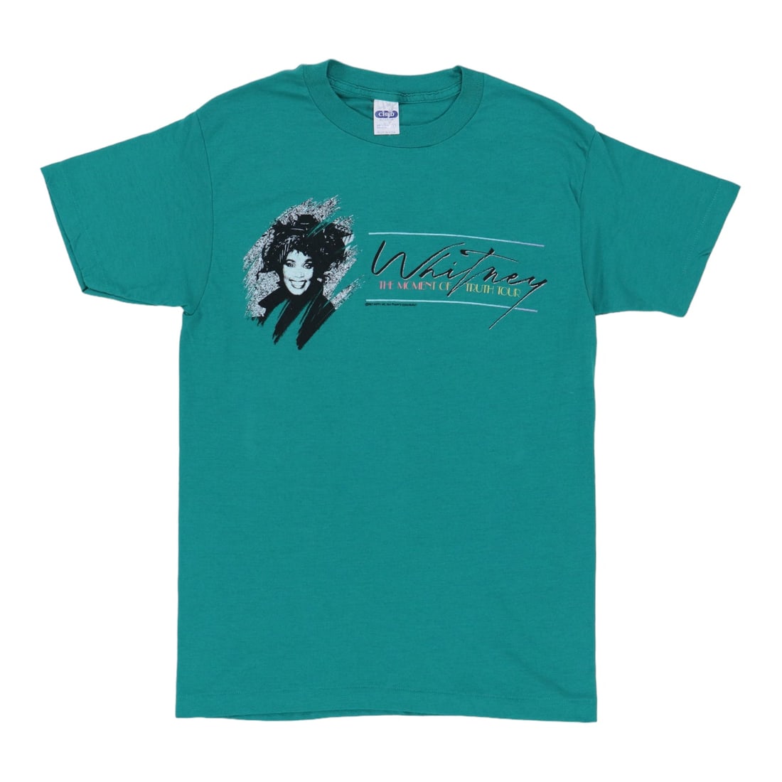 Vintage Green Whitney Houston 1987 Moment Of Truth Tour T Shirt Large: Vintage Green Whitney Houston 1987 Moment Of Truth Tour T Shirt Large Authentic original vintage 1987 Whitney Houston Moment Of Truth World Tour shirt in green. This is a true vintage shirt, not a mod