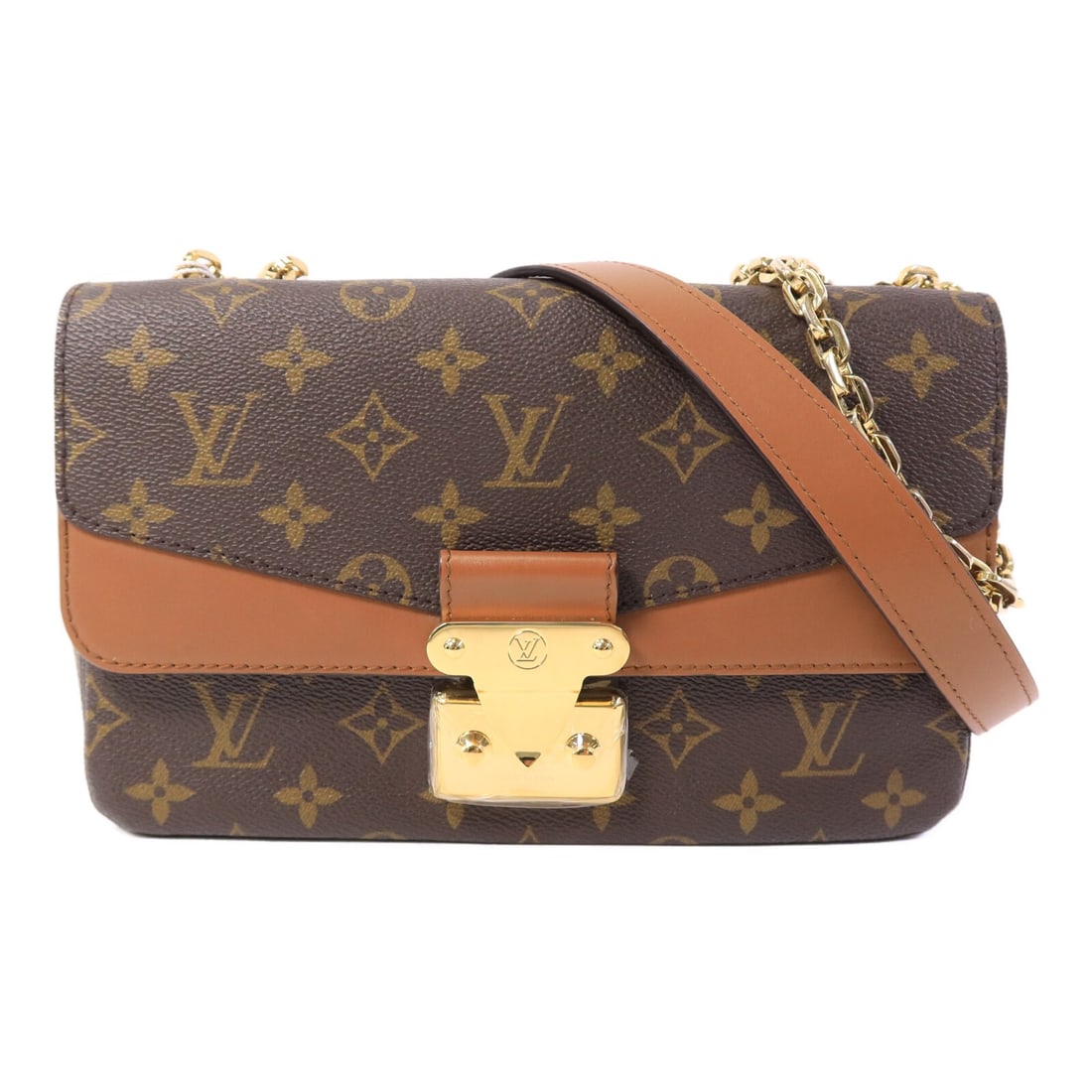 Louis Vuitton Marceau M46127 Monogram Shoulder Bag Brown: Louis Vuitton Marceau M46127 Monogram Shoulder Bag Brown Louis Vuitton Marceau Chain Shoulder Bag, model M46127, in BrownxBrown/Caramel with Monogram and PVC coated canvas. This women's shoulder bag f