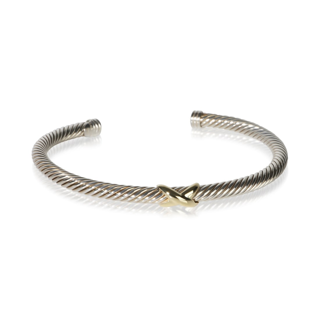 David Yurman Cable X Bracelet in 18k Gold and Sterling Silver (1 of 5)