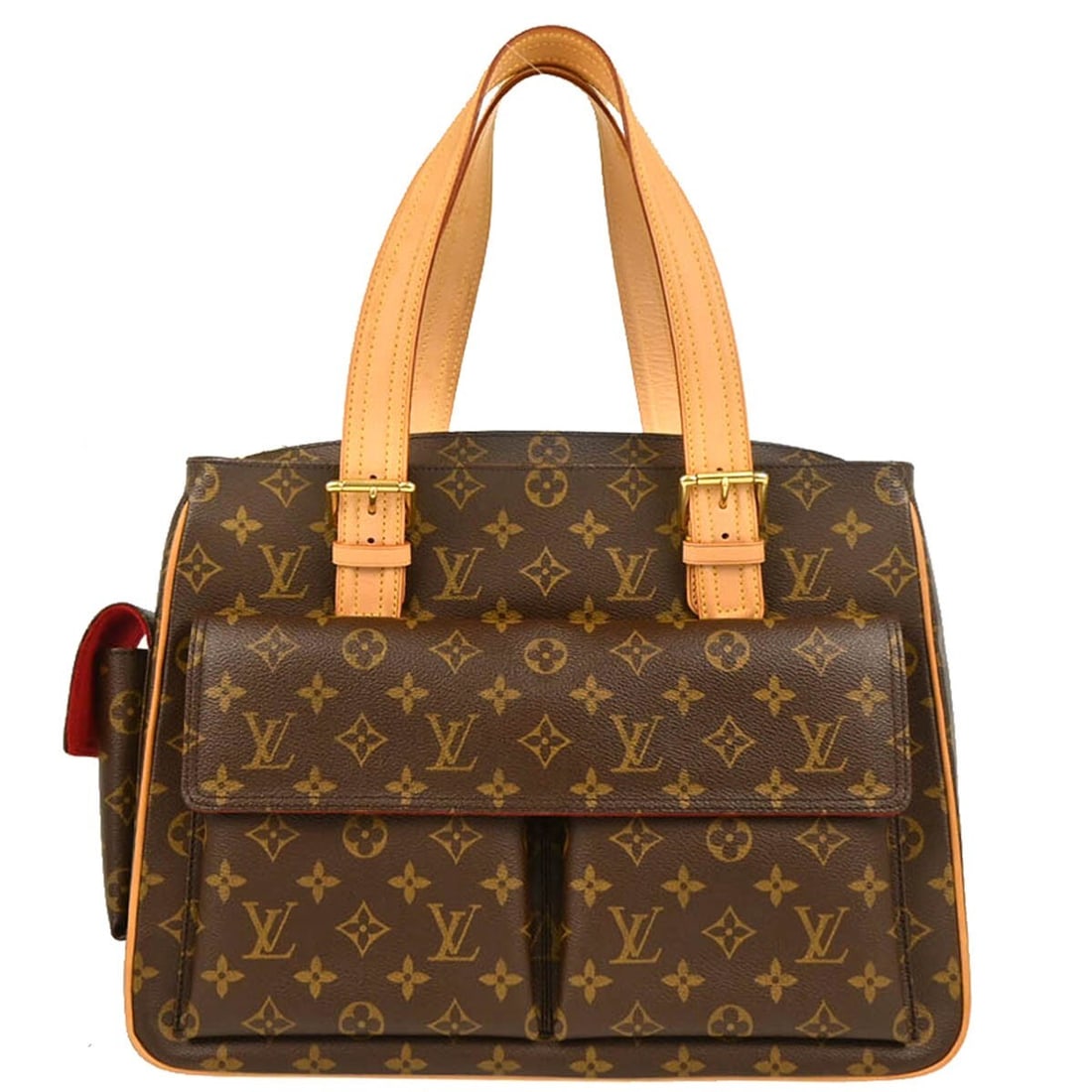 Louis Vuitton Multipli Cite Monogram Canvas Handbag M51162 France: Louis Vuitton Multipli Cite Monogram Canvas Handbag M51162 France Louis Vuitton Multipli Cite handbag in brown Monogram canvas with leather trim and double handles. This women's large handbag features
