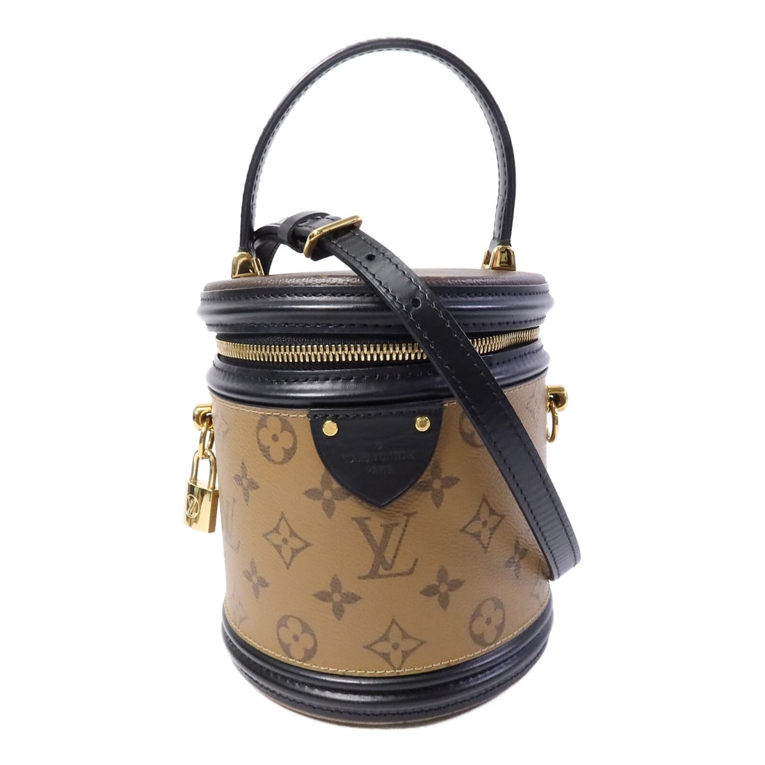Louis Vuitton Cannes M43986 2 Way Bag Monogram Reverse Brown: Louis Vuitton Cannes M43986 2 Way Bag Monogram Reverse Brown Louis Vuitton Cannes 2-way shoulder bag in Monogram Reverse coated canvas with a brown and caramel colorway. This women's bag features a st