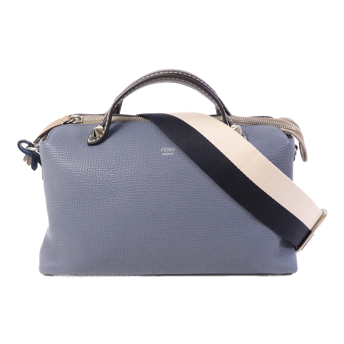 FENDI By The Way 8BL124 calfskin 2-way shoulder bag blue: FENDI By The Way 8BL124 calfskin 2-way shoulder bag blue FENDI SHW By The Way 2 Way Shoulder Bag, model 8BL124, crafted in calfskin (cowhide) leather in blue and light blue. Designed for women, this 2