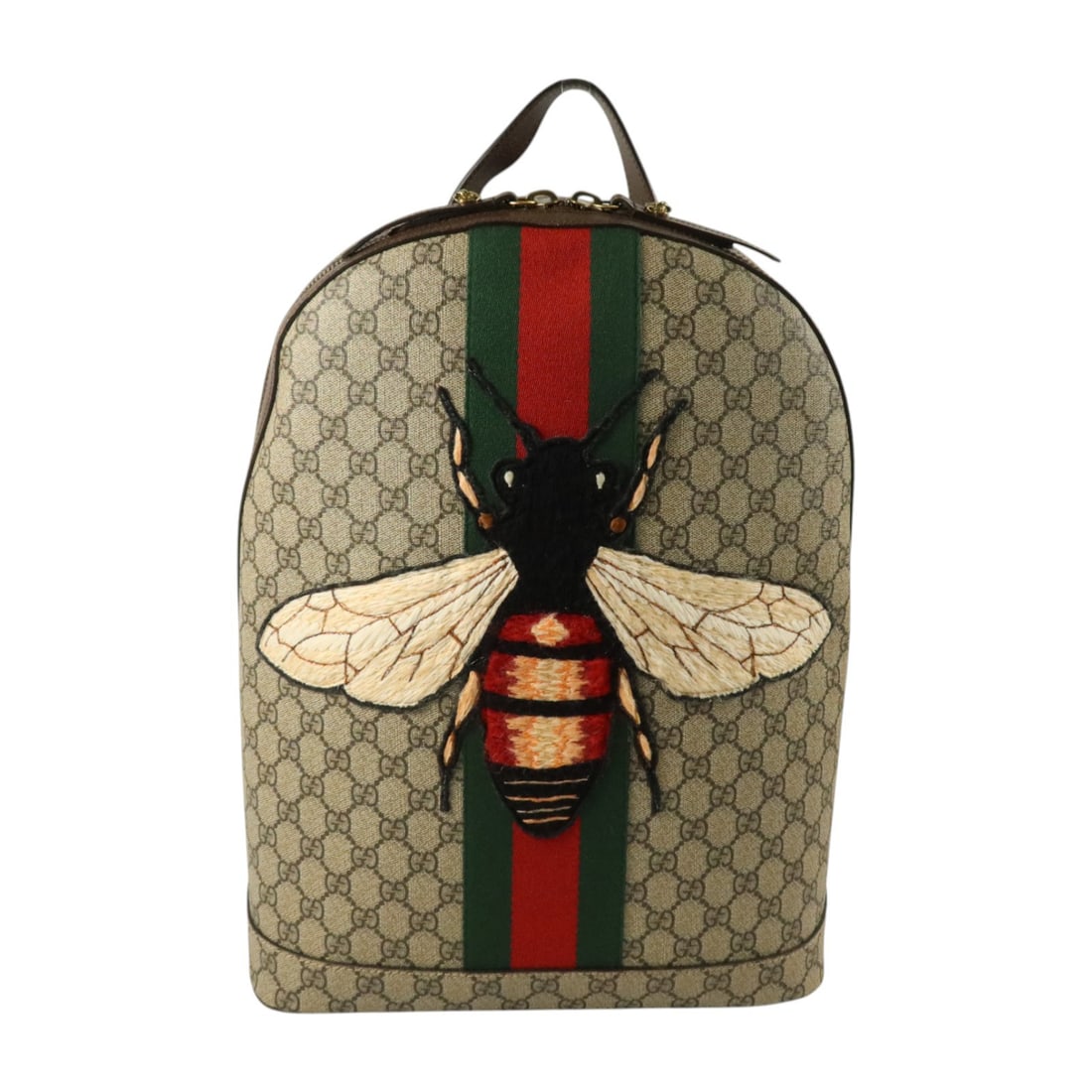 Gucci GG Supreme Animalier Brown Coated Canvas Rucksack Backpack: Gucci GG Supreme Animalier Brown Coated Canvas Rucksack Backpack Gucci GG Supreme Animalier rucksack backpack in brown PVC coated canvas. This men's backpack features an interior with two open pockets