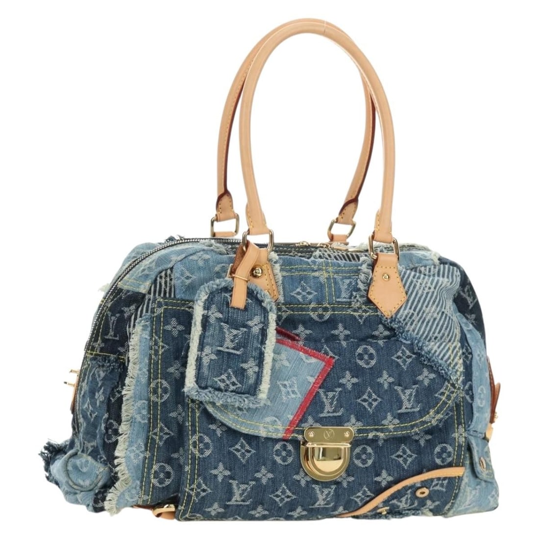 Louis Vuitton M95376 Bowery Blue Monogram Denim Hand Bag (1 of 18)