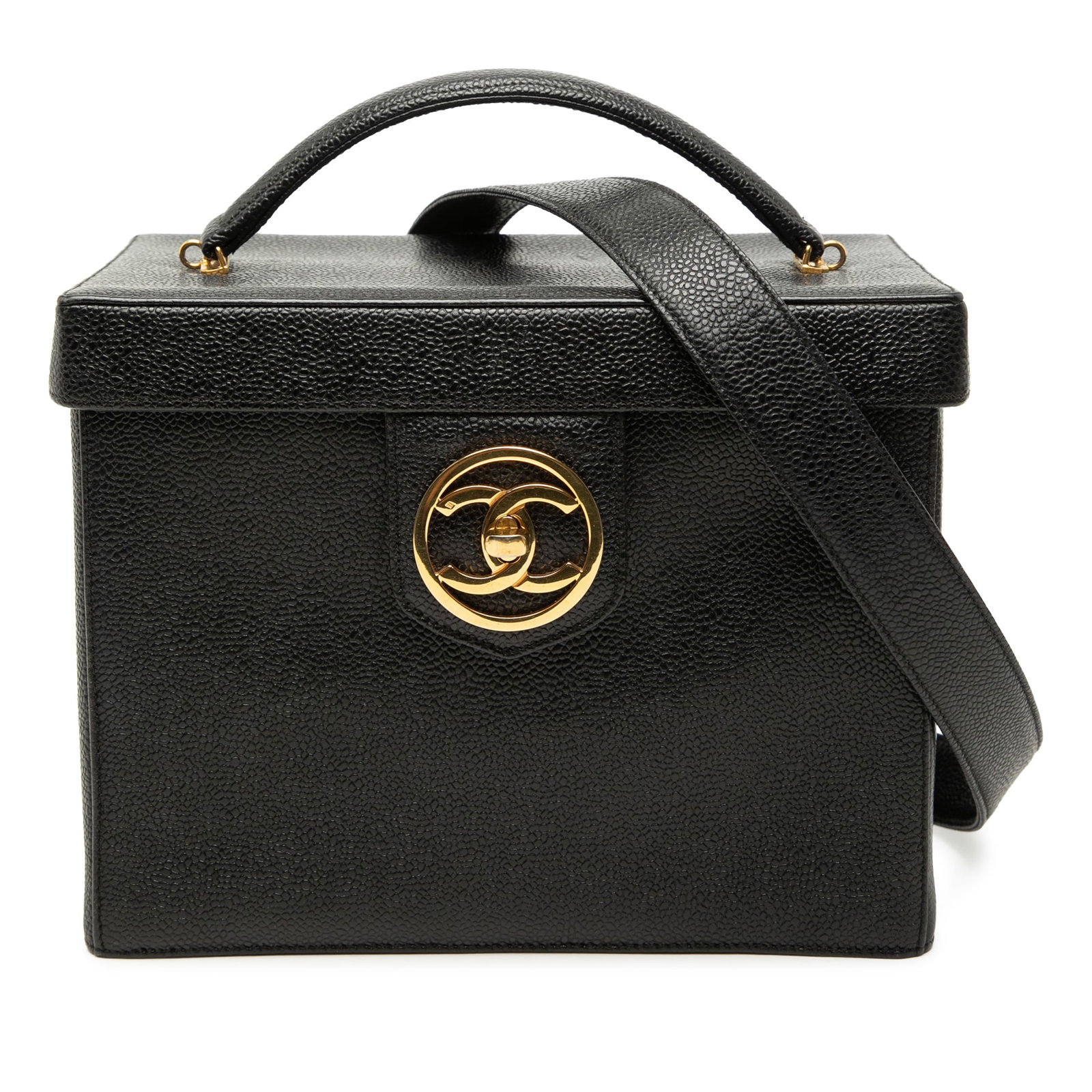 Chanel CC Vanity Box Case in Black Caviar Leather (1 of 7)