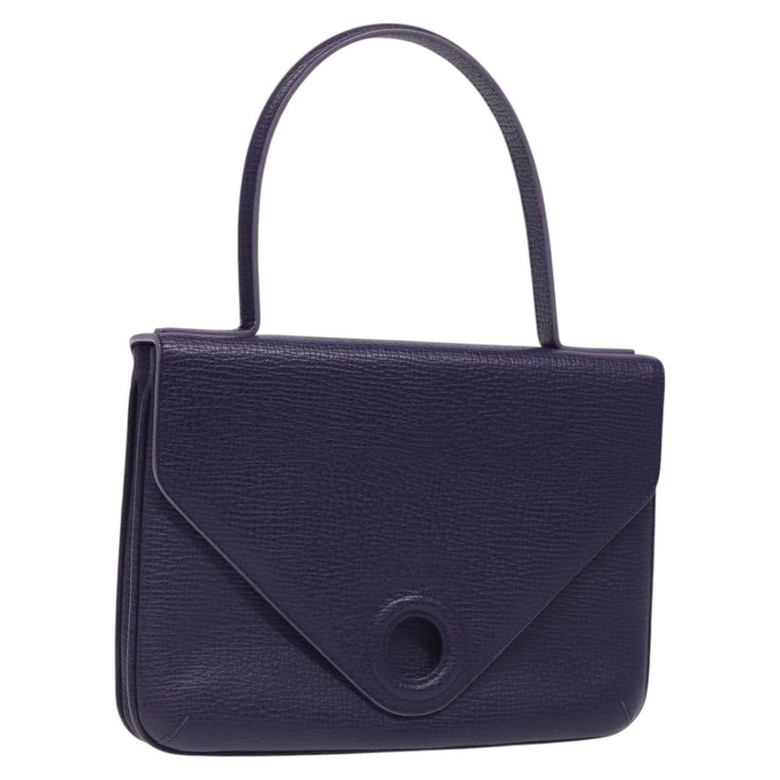 LOEWE Purple Leather Hand Bag BD1451: LOEWE Purple Leather Hand Bag BD1451 This LOEWE women's handbag is crafted in leather with a purple exterior and was made in Spain. It measures approximately 27 cm wide, 18 cm high, and 2 cm deep, wit