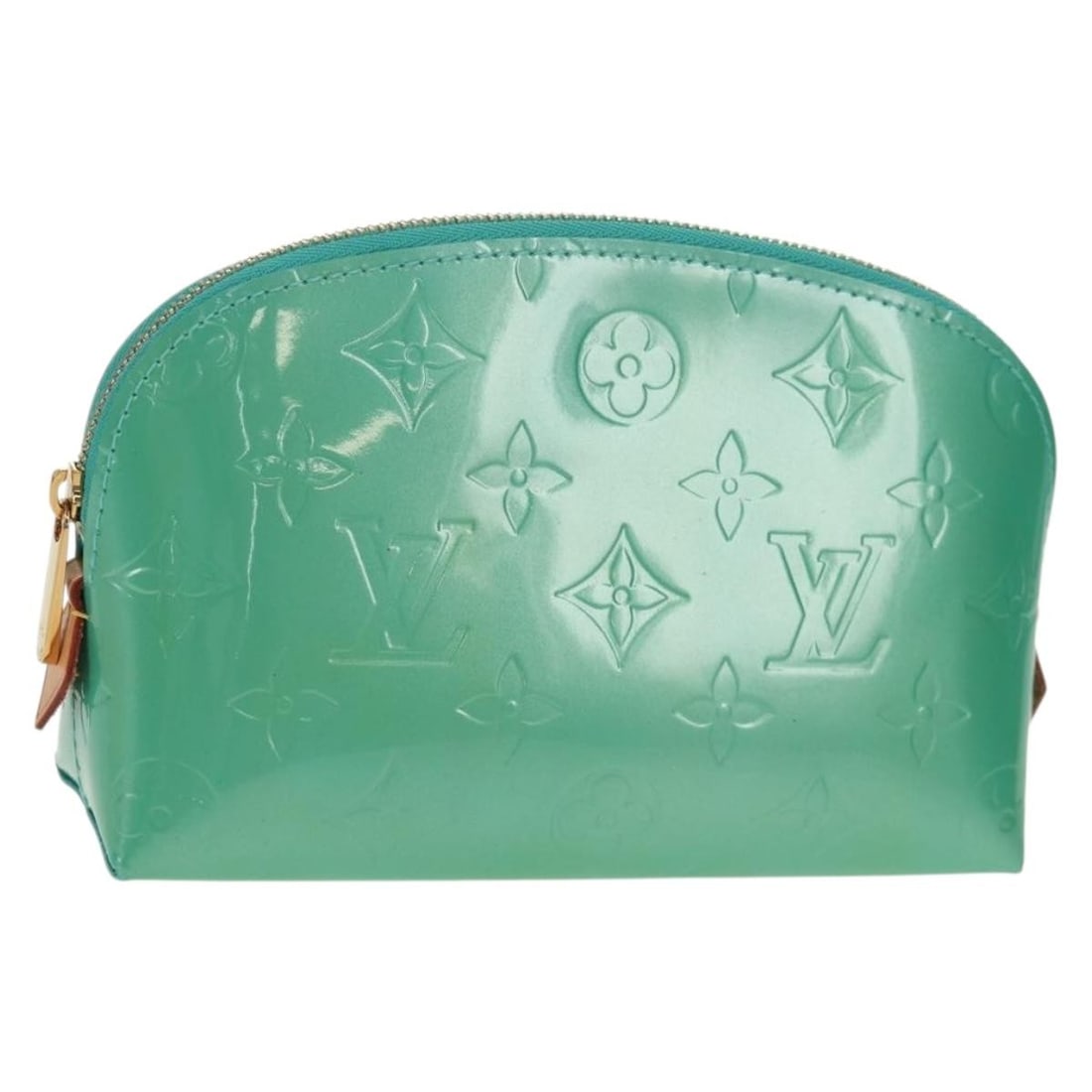 Louis Vuitton M91747 Vernis Patent Leather Cosmetic Pouch Blue Lagon: Louis Vuitton M91747 Vernis Patent Leather Cosmetic Pouch Blue Lagon Louis Vuitton Vernis Pochette Cosmetic Pouch in Blue Lagon, made from patent leather and crafted in Spain. This women's pouch measu