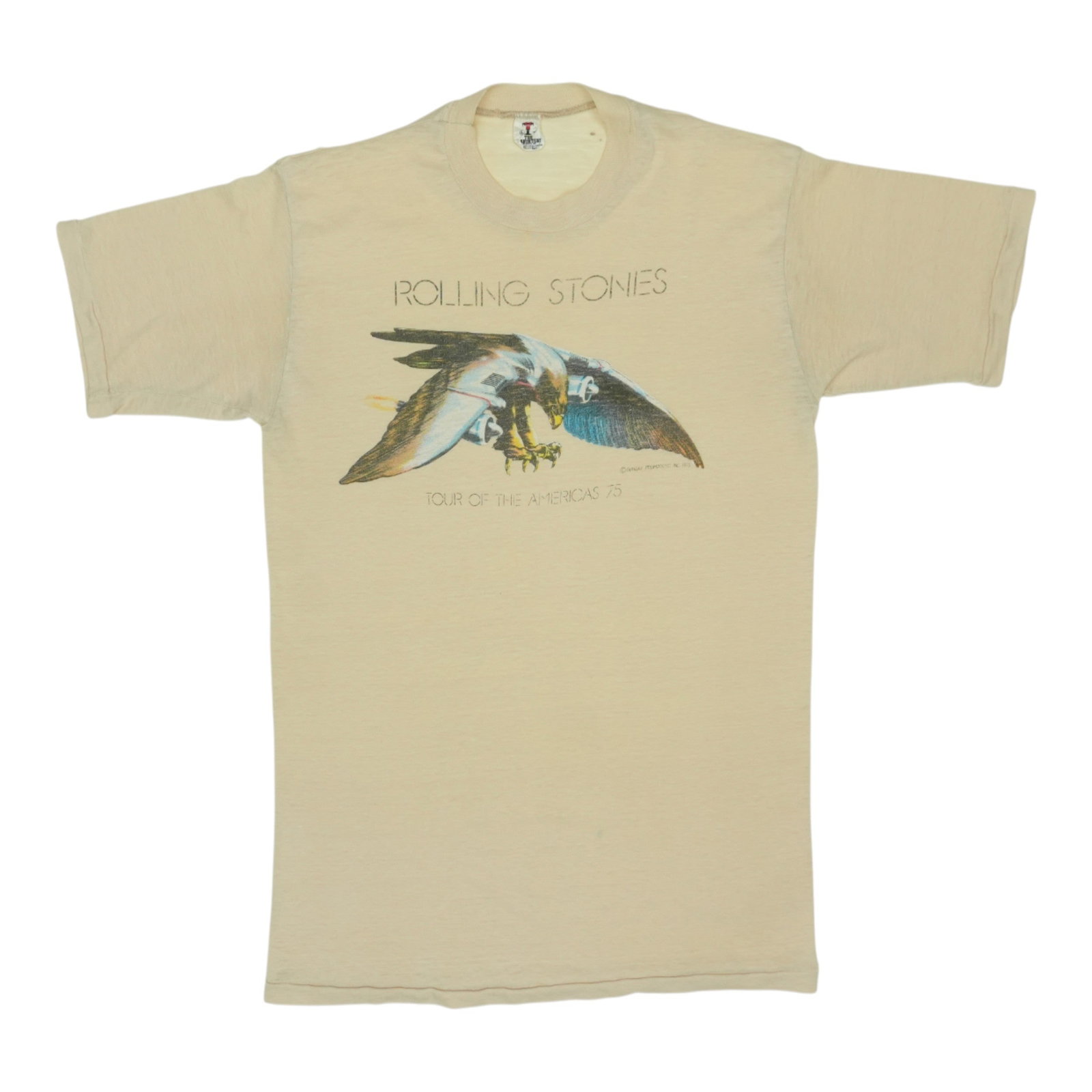 Vintage Rolling Stones 1975 Tour Of The Americas T Shirt Large: Vintage Rolling Stones 1975 Tour Of The Americas T Shirt Large Authentic vintage 1975 Rolling Stones Tour of the Americas shirt with front and back graphics. This original 1970s shirt is not a modern 