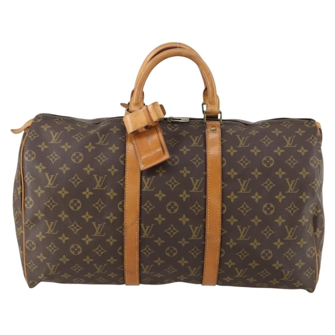 Monogram Canvas Keepall Travel Bag by Louis Vuitton Unisex 55cm: Monogram Canvas Keepall Travel Bag by Louis Vuitton Unisex 55cm This Louis Vuitton Keepall Bag features the signature Monogram Canvas design in brown. Designed for unisex use, it offers ample space an