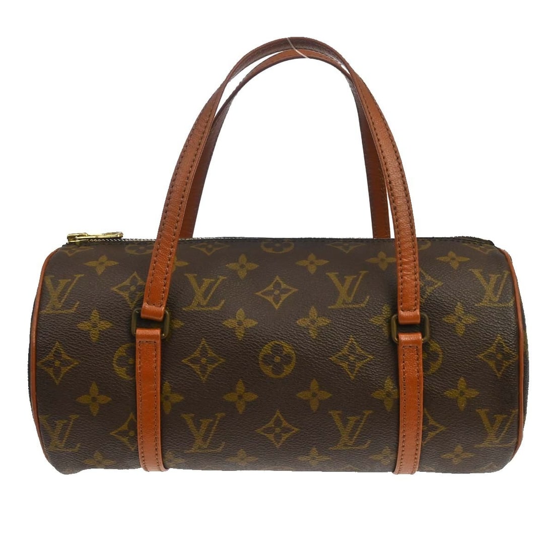 Louis Vuitton Papillon 26 Monogram Canvas Top Handle Bag M51366: Louis Vuitton Papillon 26 Monogram Canvas Top Handle Bag M51366 Vintage Louis Vuitton Papillon 26 handbag in brown Monogram canvas with leather trim and double handles. This top handle bag features a 
