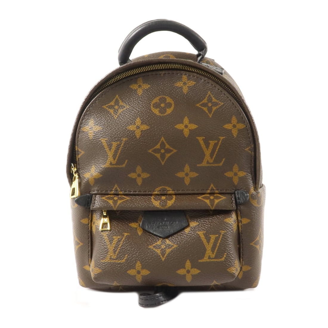 Louis Vuitton Palm Springs Mini Monogram Backpack M41562 Brown: Louis Vuitton Palm Springs Mini Monogram Backpack M41562 Brown Louis Vuitton Palm Springs Mini rucksack backpack in Monogram PVC coated canvas with brown and black coloring. This women's backpack feat