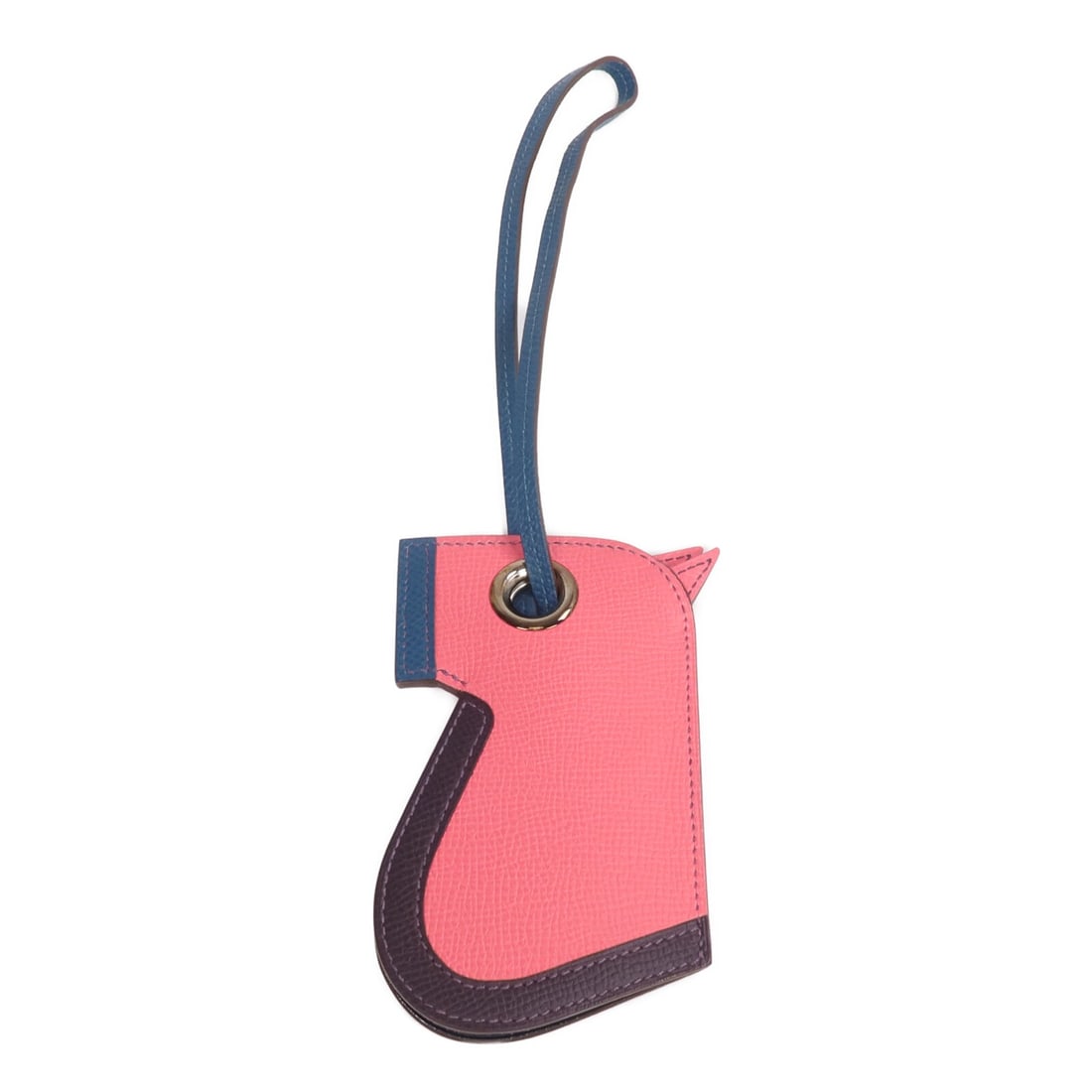 HERMES Camail Epsom Calfskin Key Ring Rose Azalee Colvert Raisin: HERMES Camail Epsom Calfskin Key Ring Rose Azalee Colvert Raisin This HERMES Camail key ring features a stylish charm crafted from Epsom calfskin leather in a vibrant combination of Rose Azalee, Colve