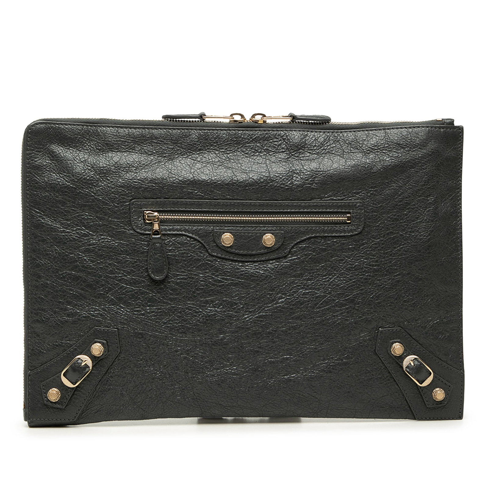 Balenciaga Giant 12 Motocross lambskin flat clutch with zip closure (1 of 6)