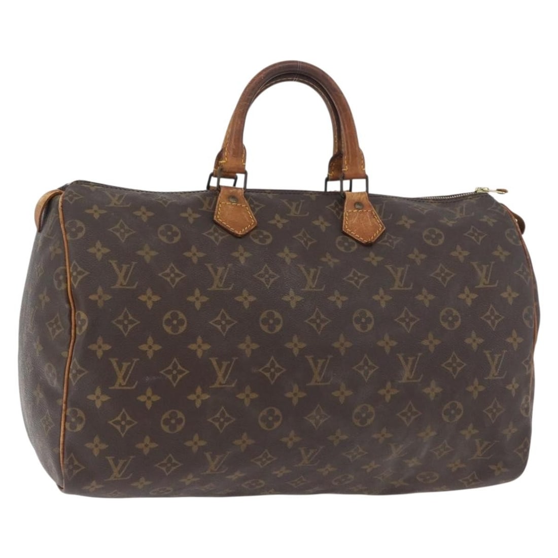 Louis Vuitton Speedy 40 Monogram Canvas Hand Bag M41522: Louis Vuitton Speedy 40 Monogram Canvas Hand Bag M41522 Louis Vuitton Speedy 40 handbag in Monogram canvas, made in France. This women's handbag is a heavily used piece with visible wear throughout, i