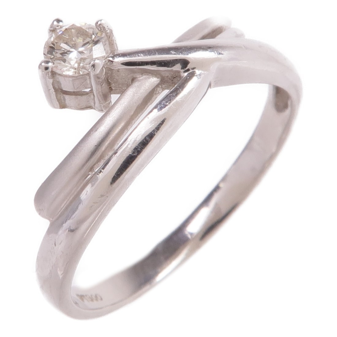 Pt900 Platinum Diamond Ring Size 5.5 for Women (1 of 7)