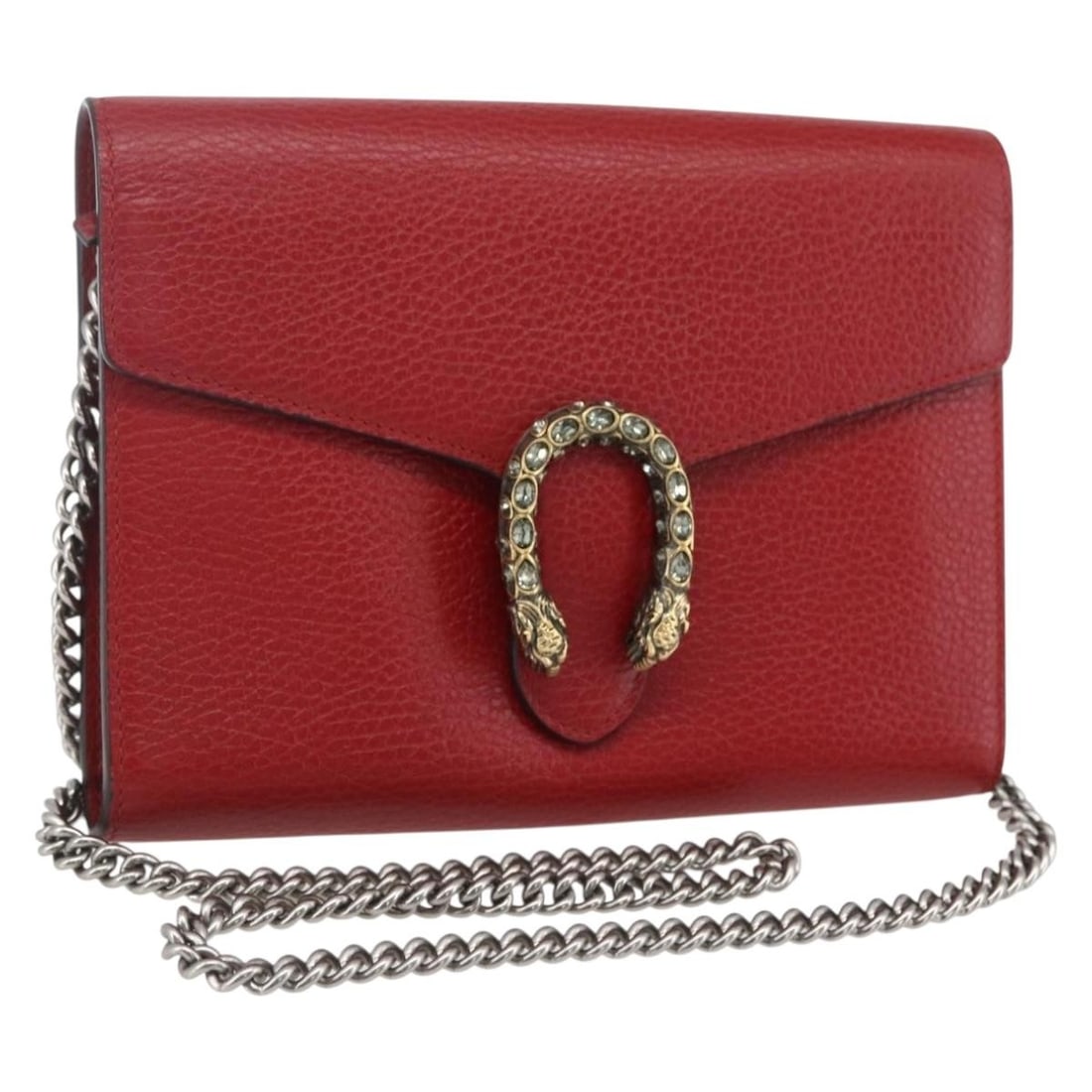 Gucci 401231 Dionysus Red Leather Chain Wallet (1 of 18)