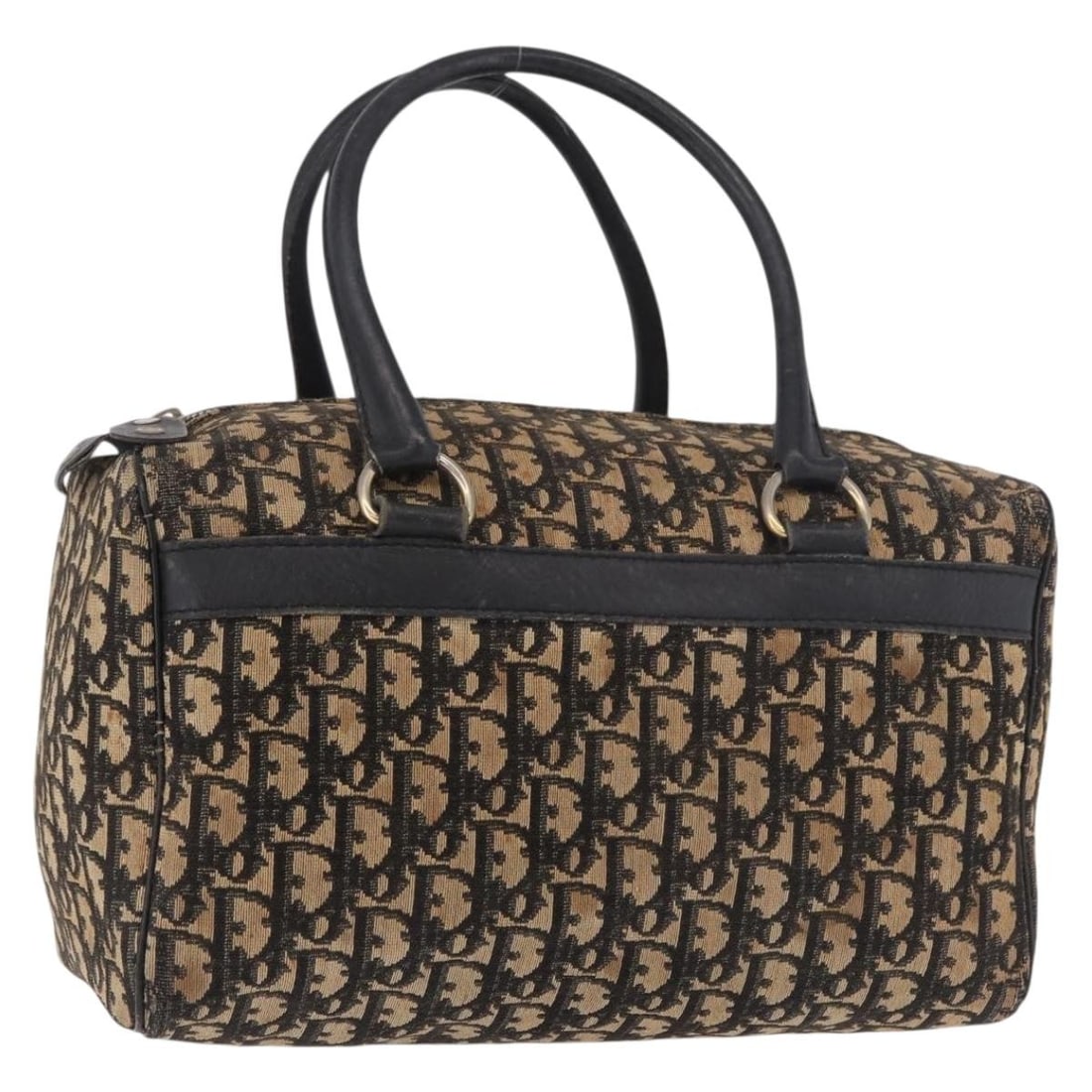 Christian Dior Trotter Canvas Hand Bag Navy Silver France: Christian Dior Trotter Canvas Hand Bag Navy Silver France Christian Dior hand bag in Trotter Canvas with a navy and silver exterior. Made in France, this women's bag measures approximately 30 cm wide,