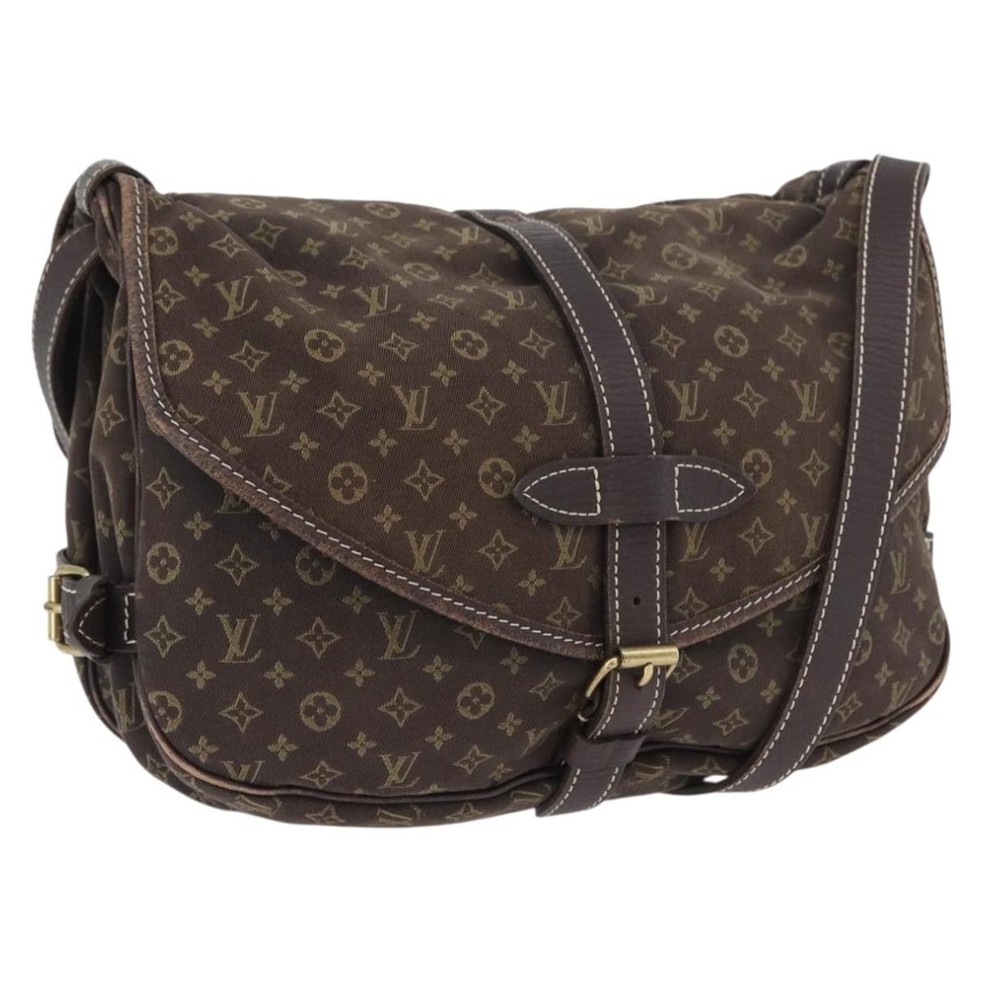 Louis Vuitton M95227 Saumur PM Monogram Idylle Brown Shoulder Bag: Louis Vuitton M95227 Saumur PM Monogram Idylle Brown Shoulder Bag Louis Vuitton Saumur PM shoulder bag in Brown Monogram Idylle canvas, made in France. This women's bag measures approximately 24 cm W 